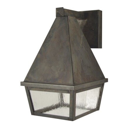 Arroyo Craftsman 6" Anfield Wall Mount, Pewter, White Opalescent Glass ANB-6WO-P